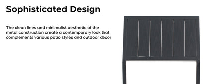 Modern Outdoor and Indoor Metal Chair Set of Two