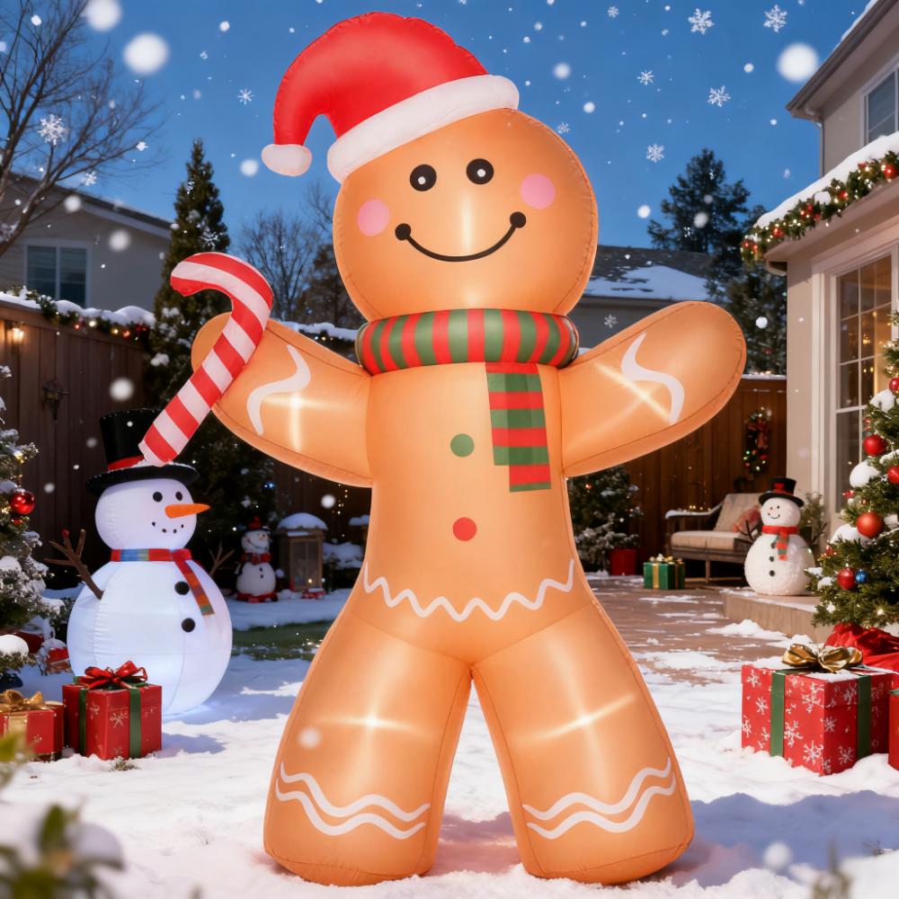 Outdoor Inflatable Gingerbread Yard Ornament