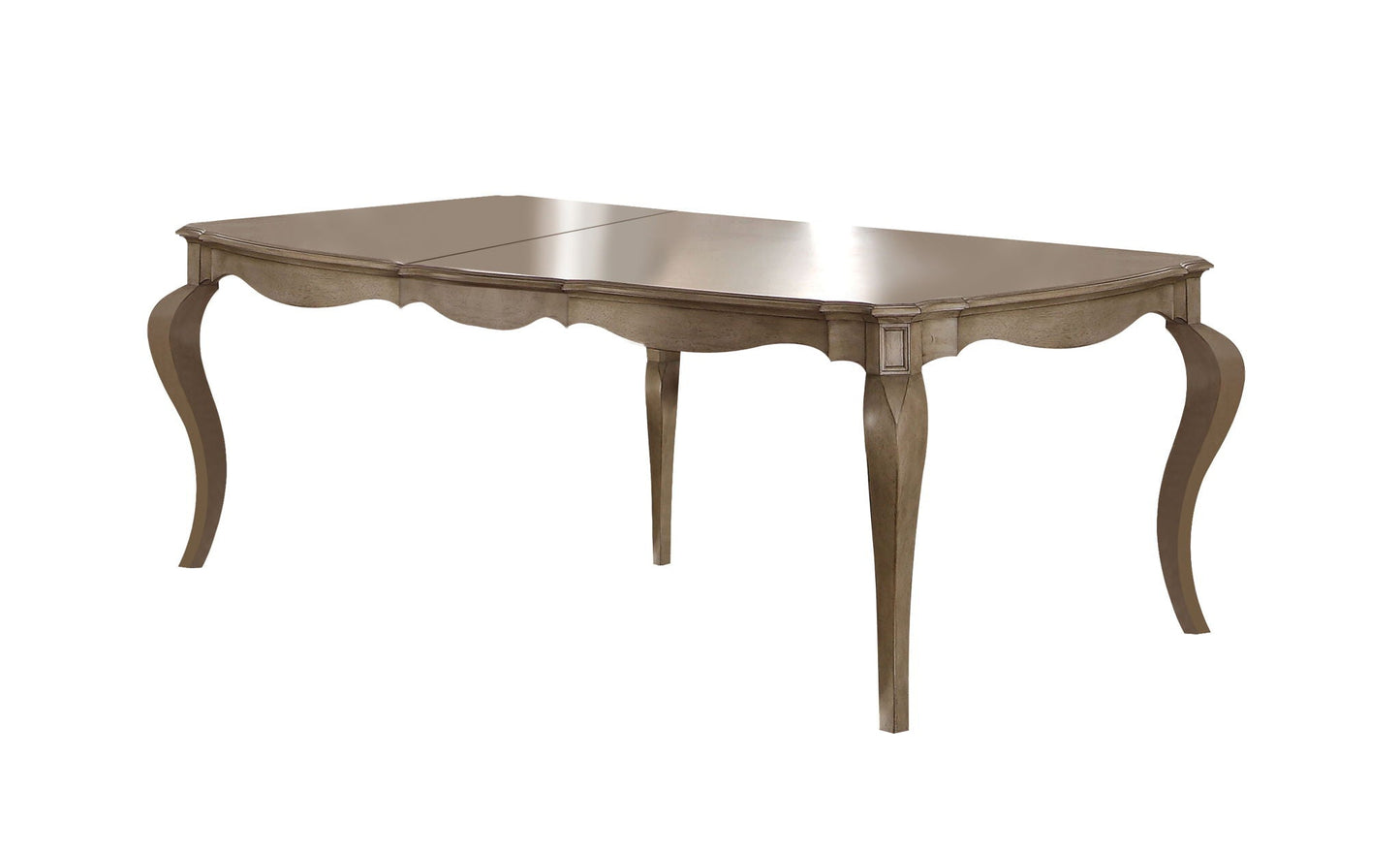 Chelmsford Dining Table antique taupe HouseOfZazla carved scalloped apron cabriole legs on Tampa Home & Garden Store