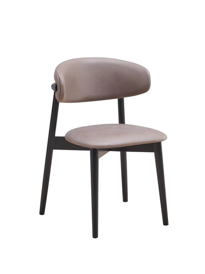 Lanae Gray Polished Microfiber Side Chair Set of 2