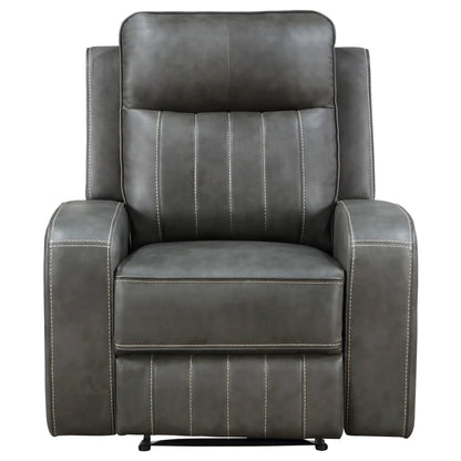 Forrest recliner chair gray leather with tufted upholstery by Unique Piece Furniture on Tampa Home & Garden Store