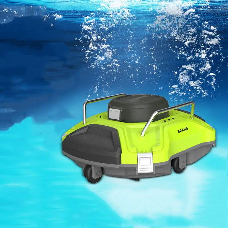 Ofuzzi Cyber 1000 H1 cordless robotic pool cleaner lime green body with black top, above-ground pool vacuum on Tampa Home & Garden Store