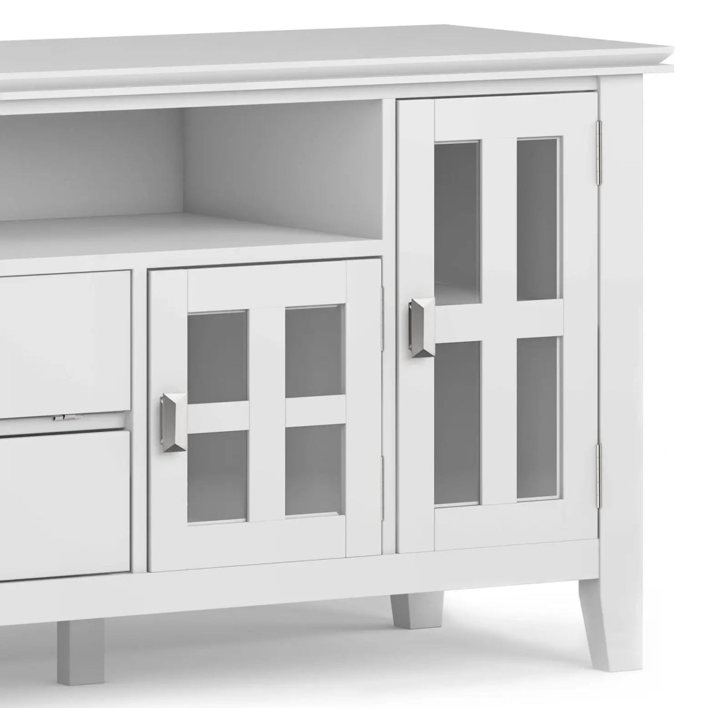 Artisan Tv Media Stand Glass Doors and Drawers