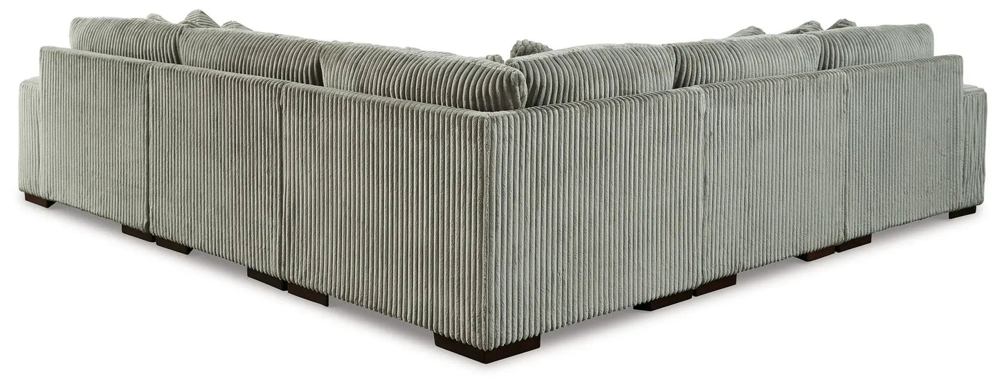 Lindyn Sectional Sofa with Cord Upholstery
