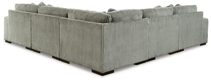 Lindyn Sectional Sofa with Cord Upholstery