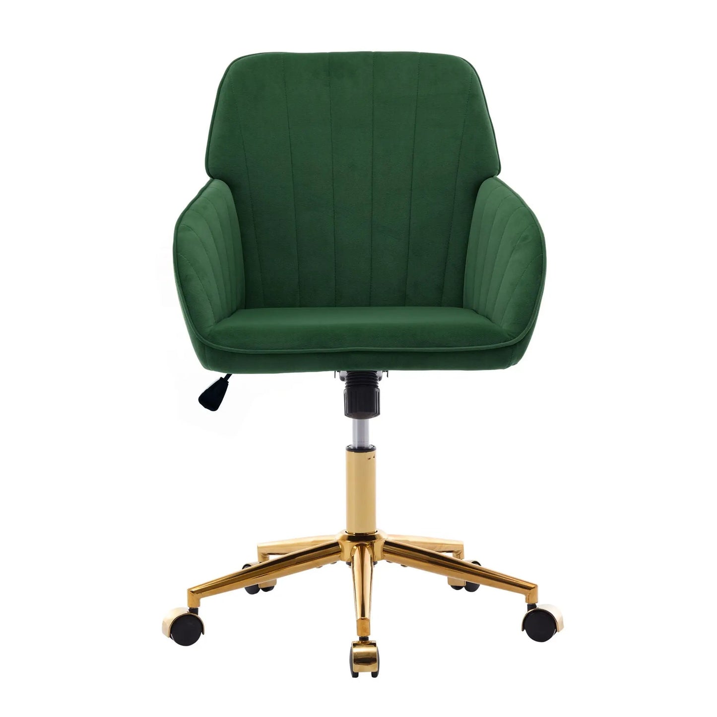 Adjustable Ergonomic Swivel Office Chair with gold base and caster wheels by Unique Piece Furniture on Tampa Home & Garden Store