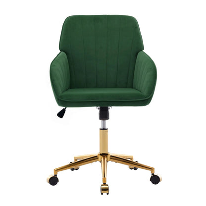 Adjustable Ergonomic Swivel Office Chair with gold base and caster wheels by Unique Piece Furniture on Tampa Home & Garden Store