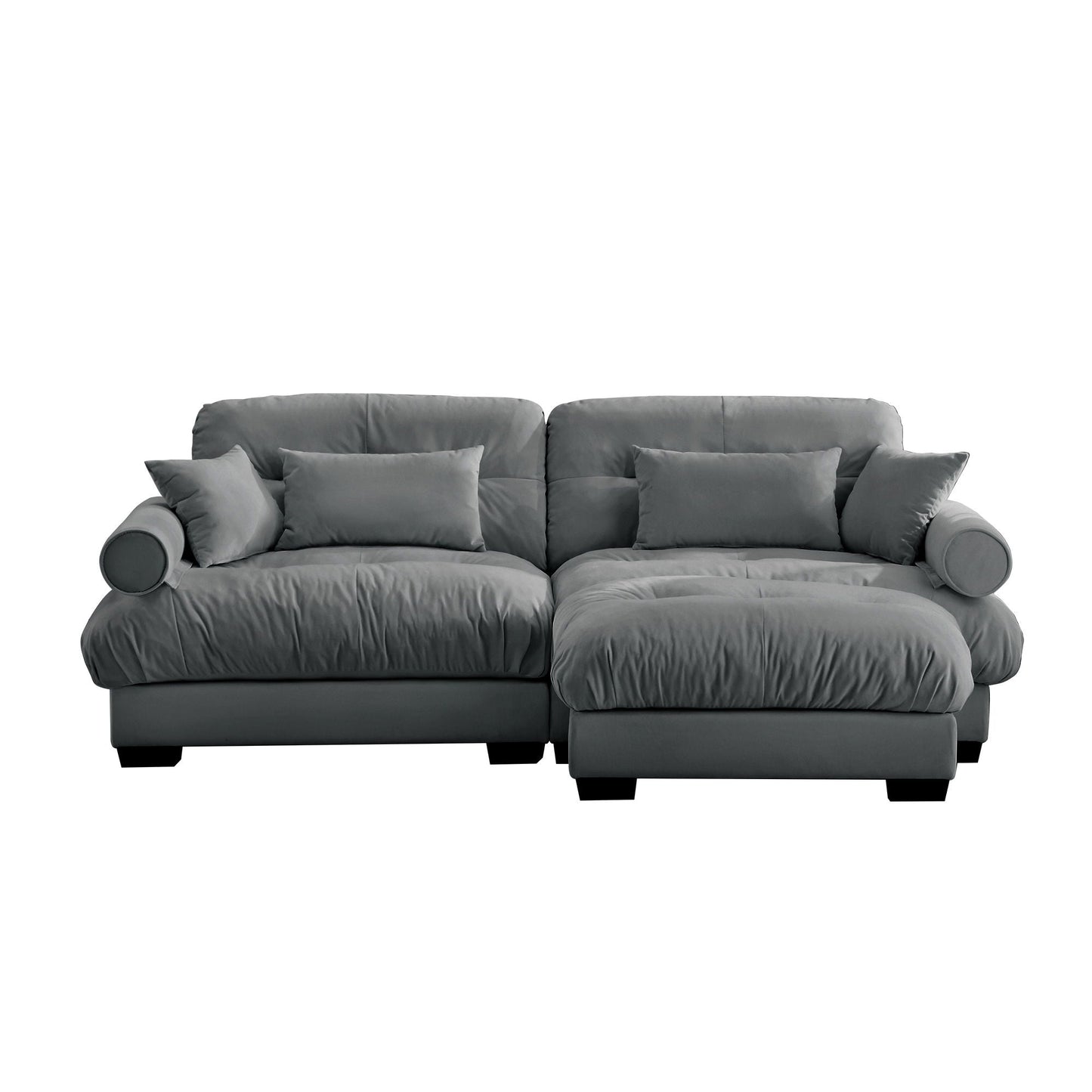Oversized Modular Sofa with Movable Ottoman