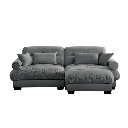 Oversized Modular Sofa with Movable Ottoman