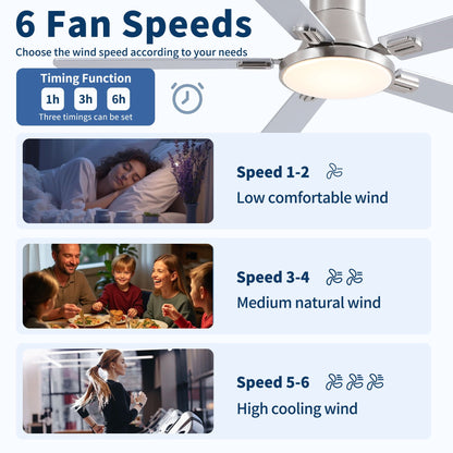 Flush mount ceiling fan with LED light and remote by HouseOfZazla black white pearl silver on Tampa Home & Garden Store