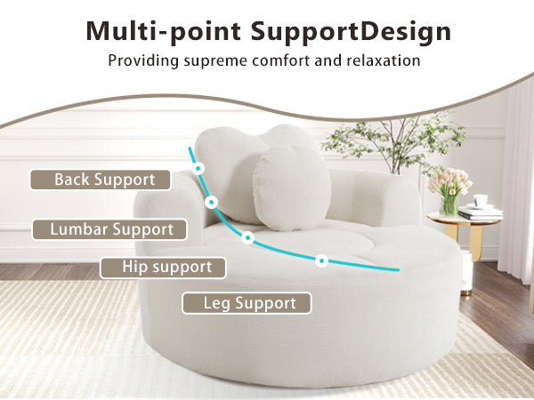 Round Sofa Bed and Cozy Memory Foam Couch