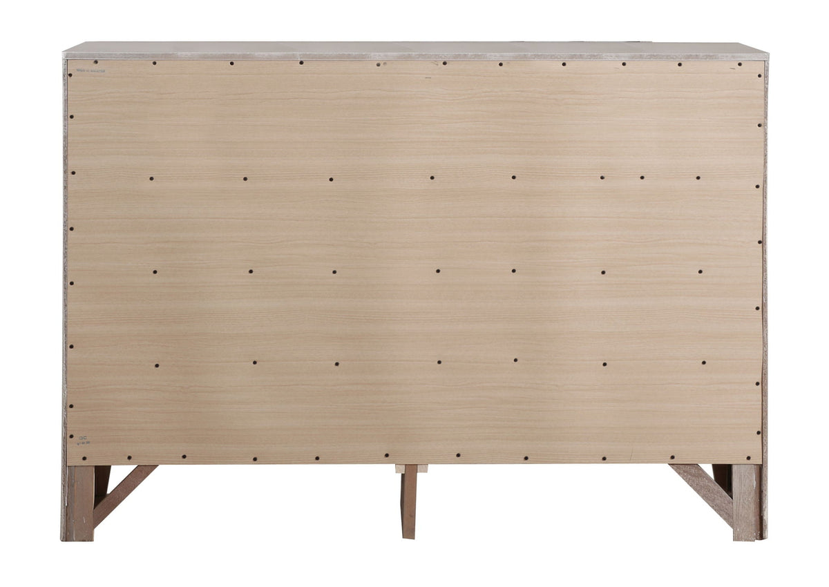 Marilla Dresser back in light wood with visible screws and sturdy legs by HouseOfZazla on Tampa Home & Garden Store