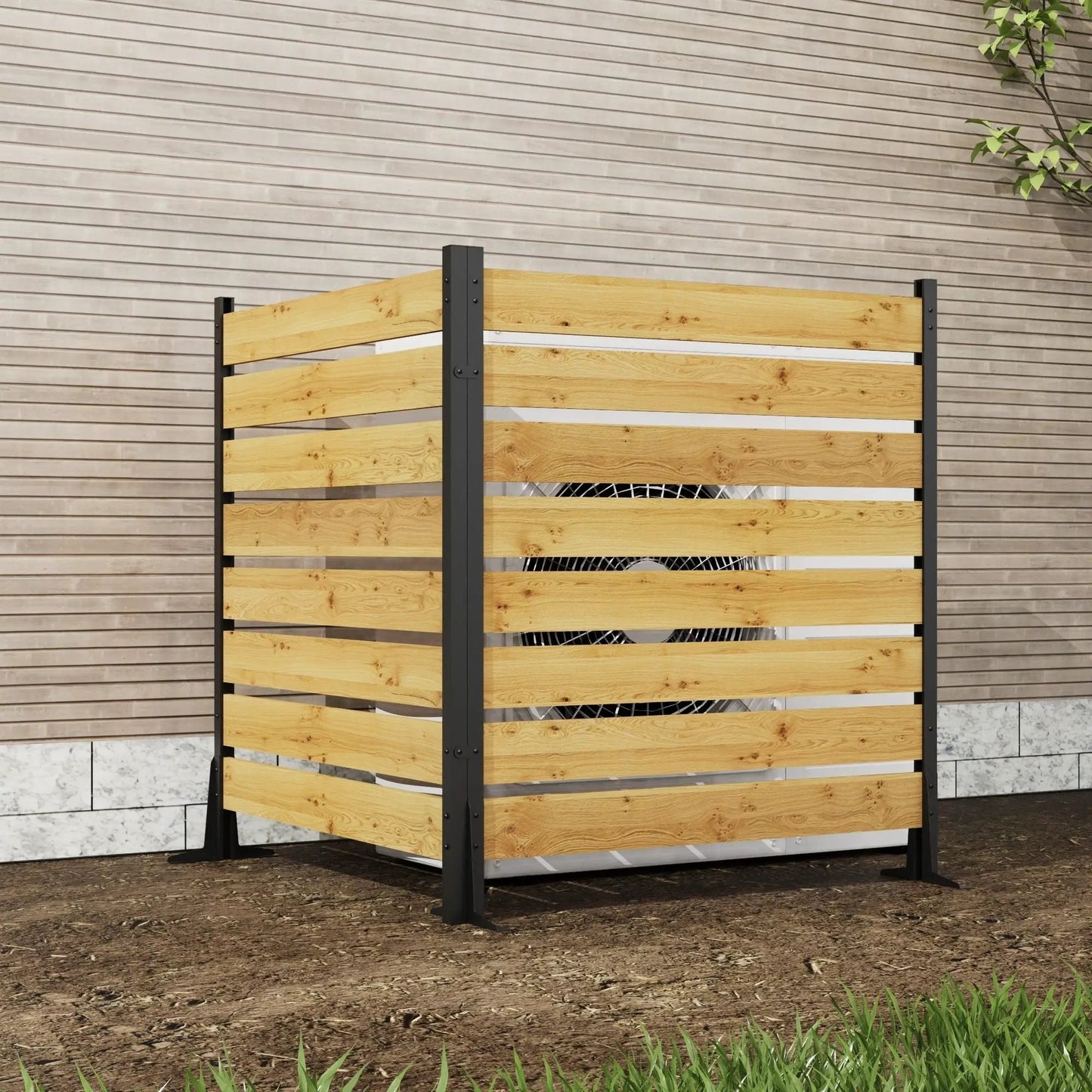 Outdoor Privacy Screen for Pool and Equipment