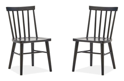 Lindon Dark Dining Side Chair Set of 2 Dark Brown