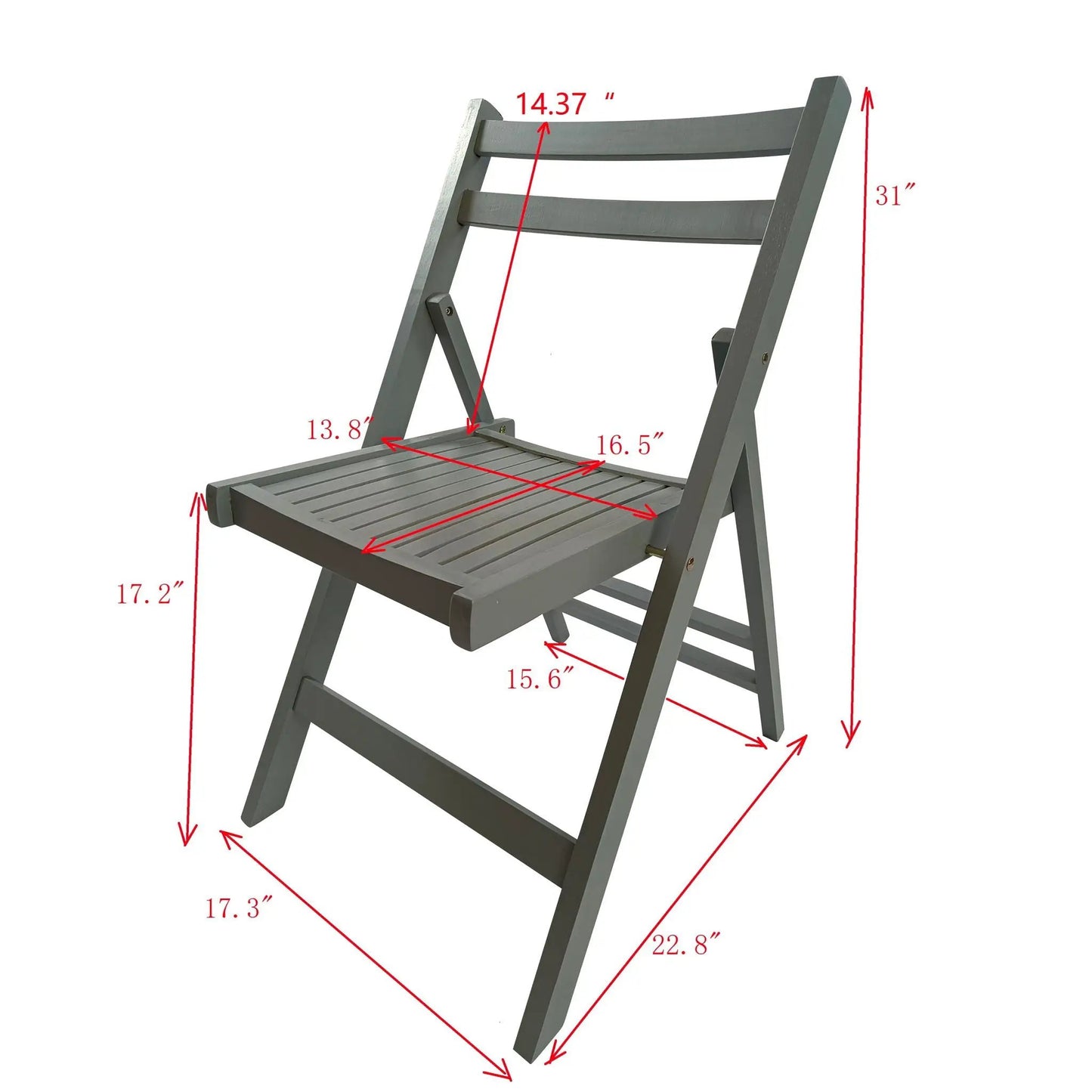 Solid Wood Foldable Event Chair Set of 4