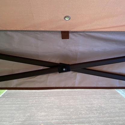 Outdoor Steel Gazebo With Mesh Nets and Canopy