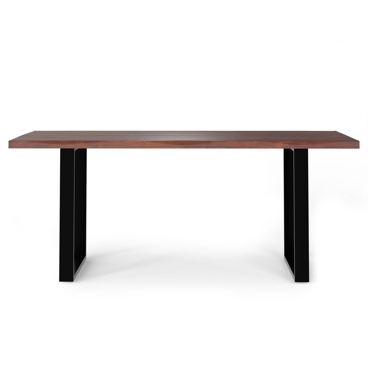 Solid acacia wood dining table with black iron legs by HouseOfZazla on Tampa Home & Garden Store