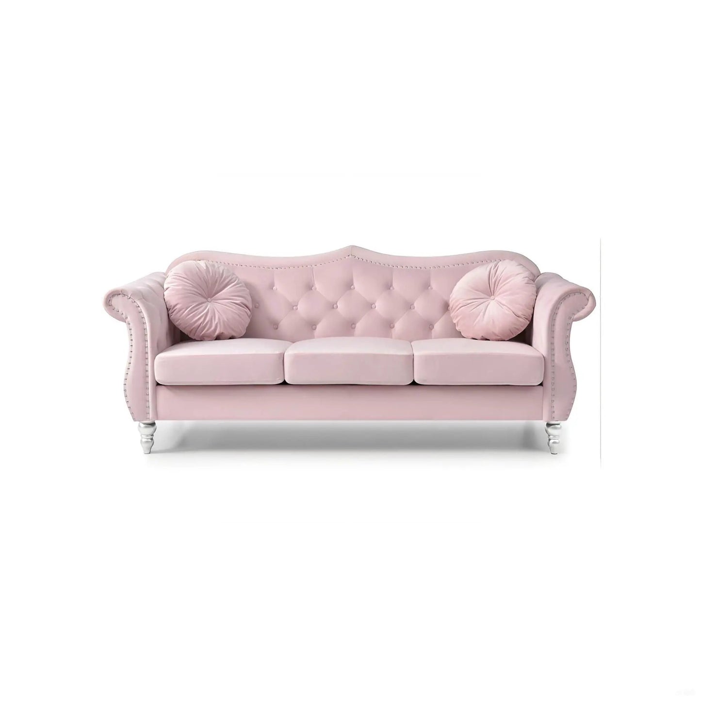 Hollywood Sofa with Glam Tufted Nailhead Trim