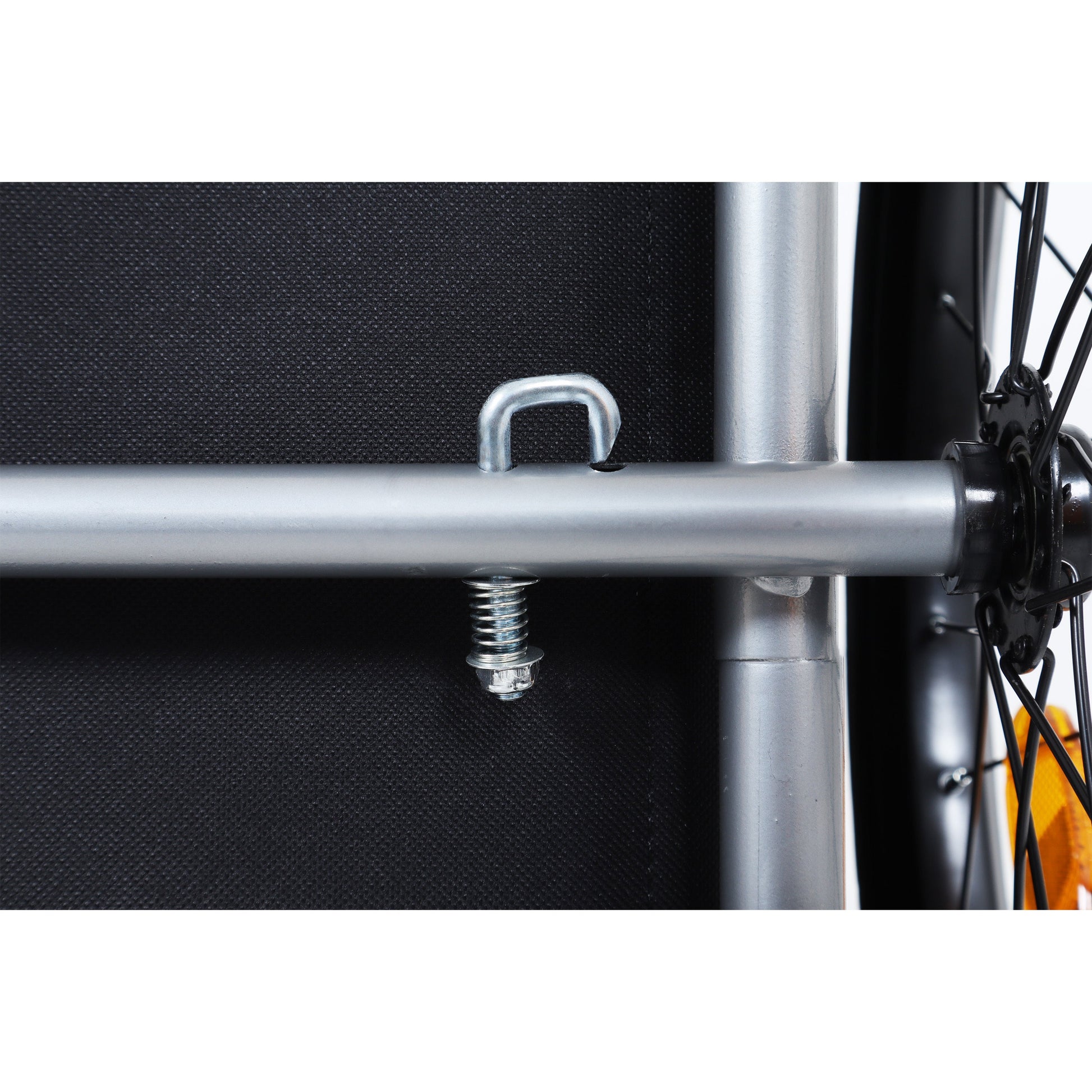 HouseOfZazla folding bike trailer for dogs, 66LB capacity, all-terrain, black fabric on Tampa Home & Garden Store