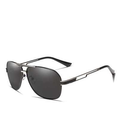 Stevvex men's square polarized sunglasses with alloy metal frame and UV400 protection on Tampa Home & Garden Store