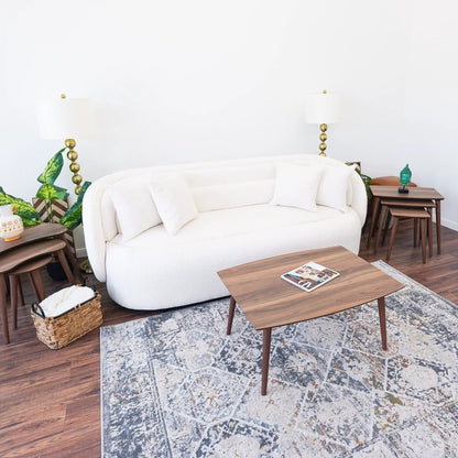 Denis - Contemporary Table wooden coffee table with slim legs; nesting set beside sofa on Tampa Home & Garden Store