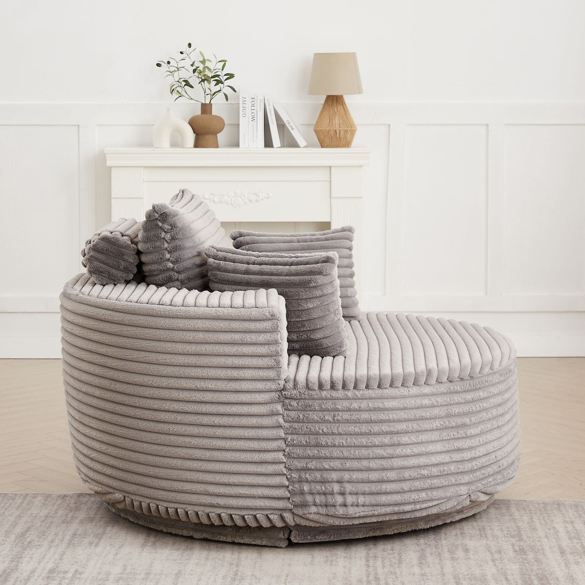 Modern Single Sofa and Swivel Sleeper Chair