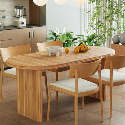 Modern extendable dining table with removable leaves in light wood by HouseOfZazla on Tampa Home & Garden Store