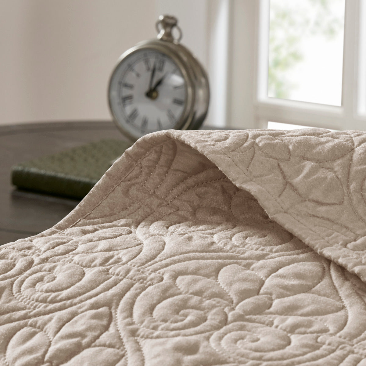 Reversible khaki quilt set with antimicrobial filling, HouseOfZazla, King/Cal King Quilts on Tampa Home & Garden Store