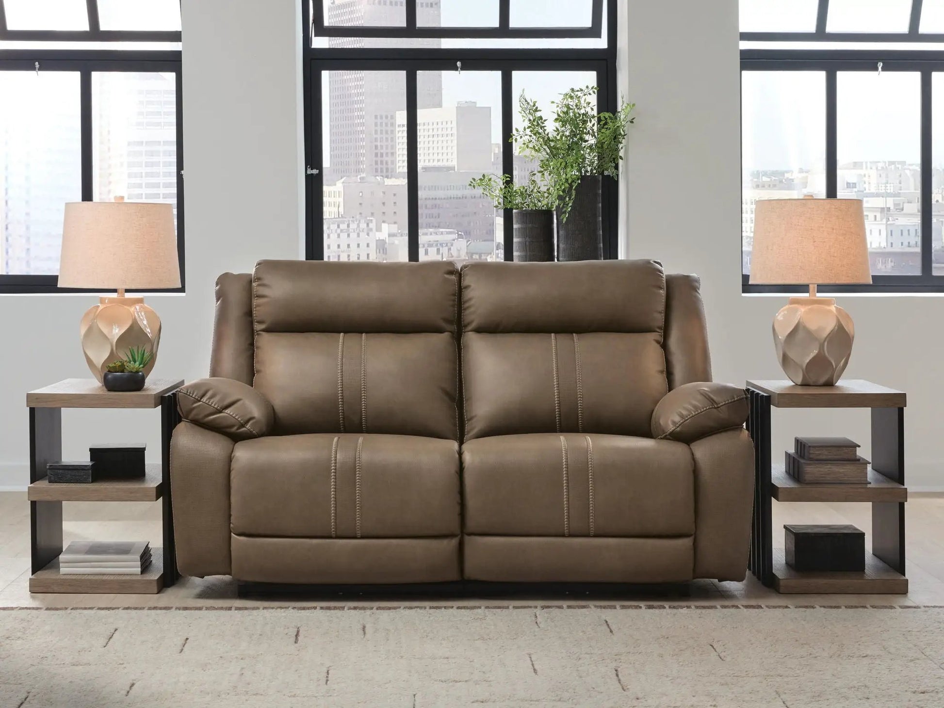 Max-Momentum reclining sectional by Unique Piece Furniture in brown leather Store on Tampa Home & Garden Store