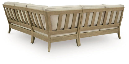 Clare View Outdoor Sectional with Eucalyptus Frame