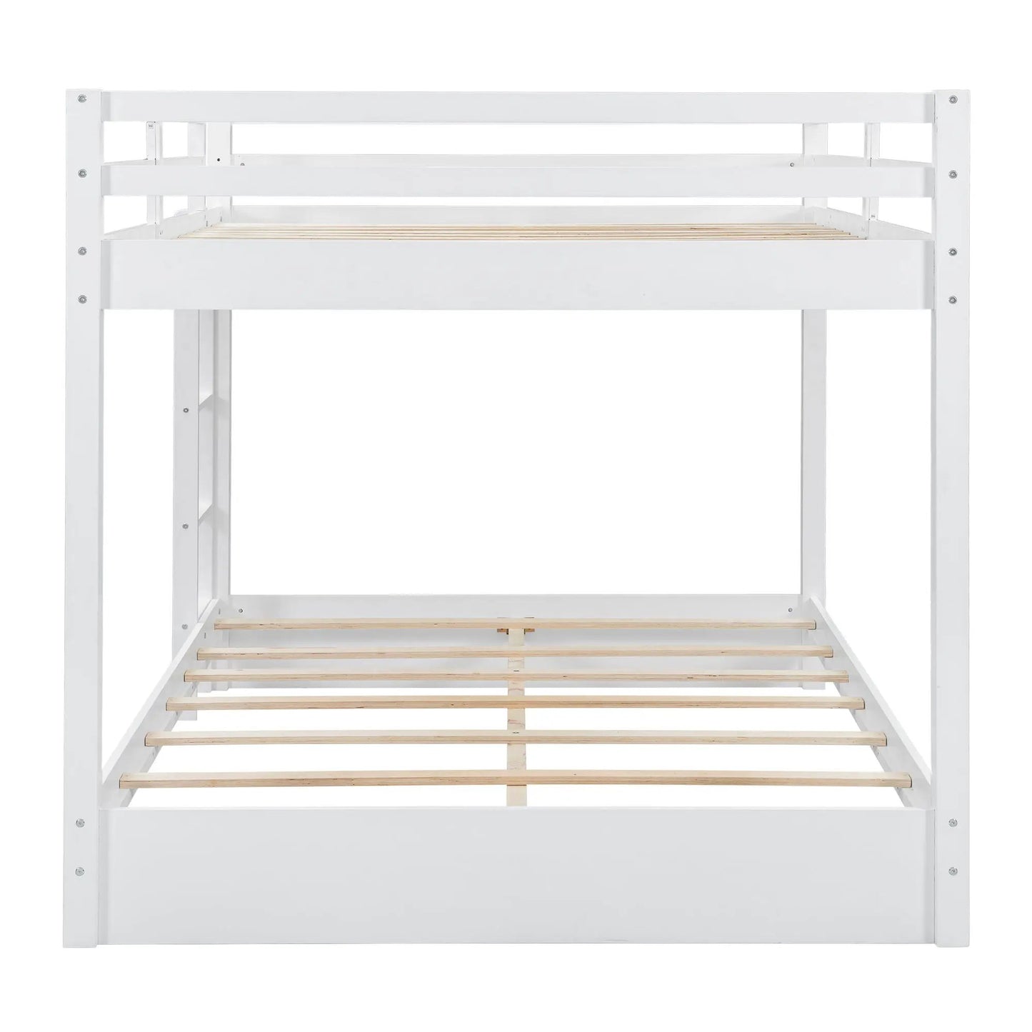 Sturdy Pine Bunk Bed with Ladder for Small Rooms
