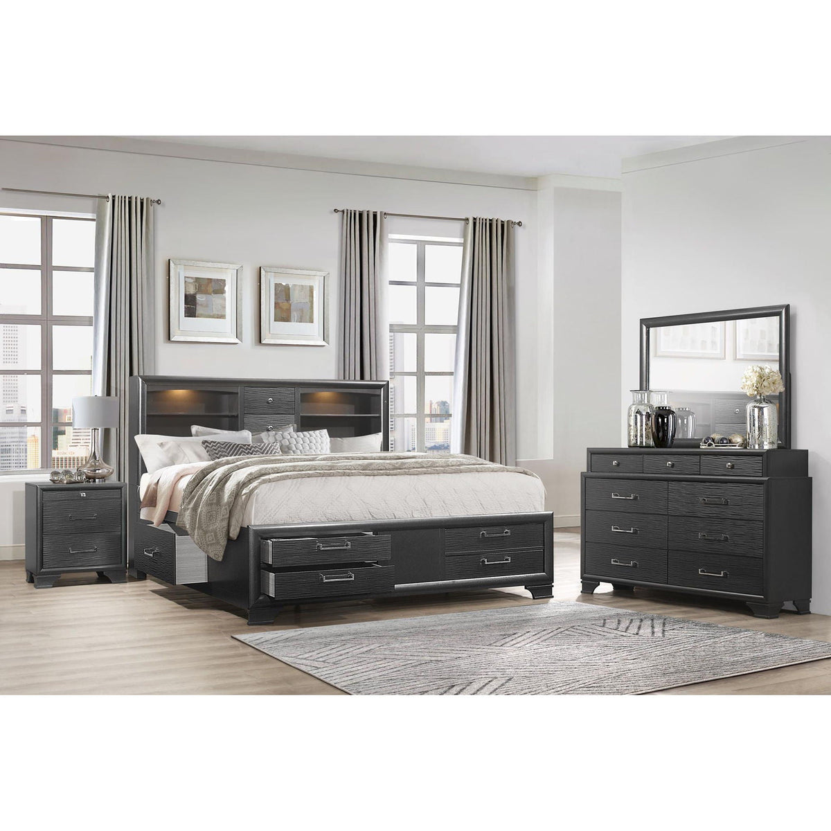 Civic solid wood dresser and storage in dark espresso with chrome pulls by HouseOfZazla on Tampa Home & Garden Store