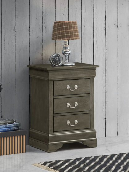 Louis Philippe Nightstand in Wood Veneer