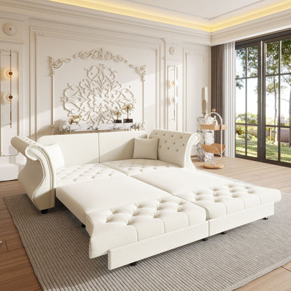 Oversized Chesterfield Sofa and a Pull Out Bed