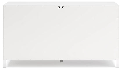Hallityn Six Drawer Dresser White With Storage