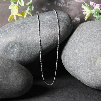 14k white gold diamond-cut bead chain necklace 1.0mm with two strands by Bids.com on Tampa Home & Garden Store