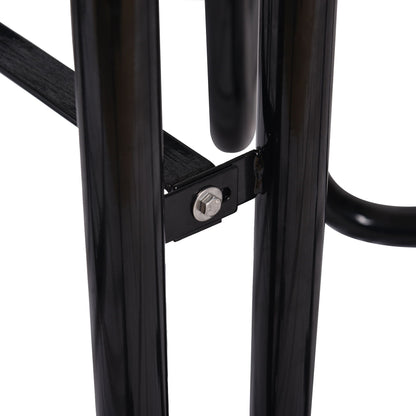 Round Outdoor Steel Picnic Table with Pole