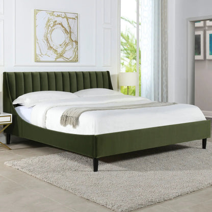 Aspen Vertical Tufted Headboard Platform Bed