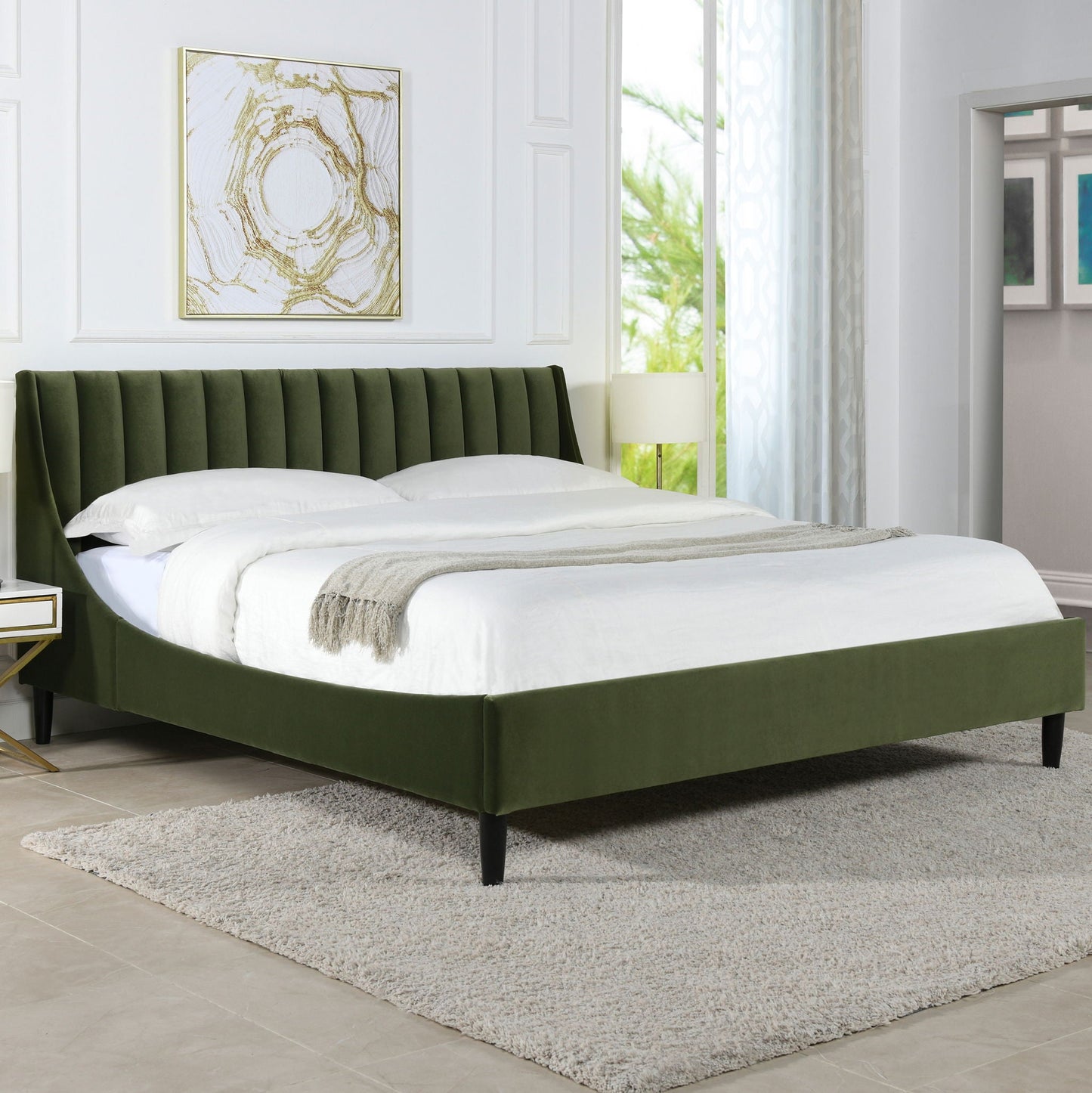 Aspen Vertical Tufted and Modern Platform Bed