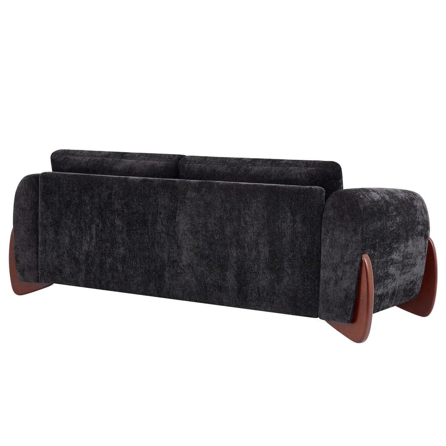 Chenille Sofa with Wooden Legs for a Modern Home