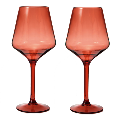 Saint Tropez Acrylic Stemmed Wine Glass Set of 2