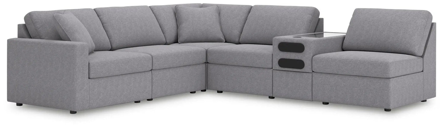 Modmax Sectional in Granite Performance Fabric