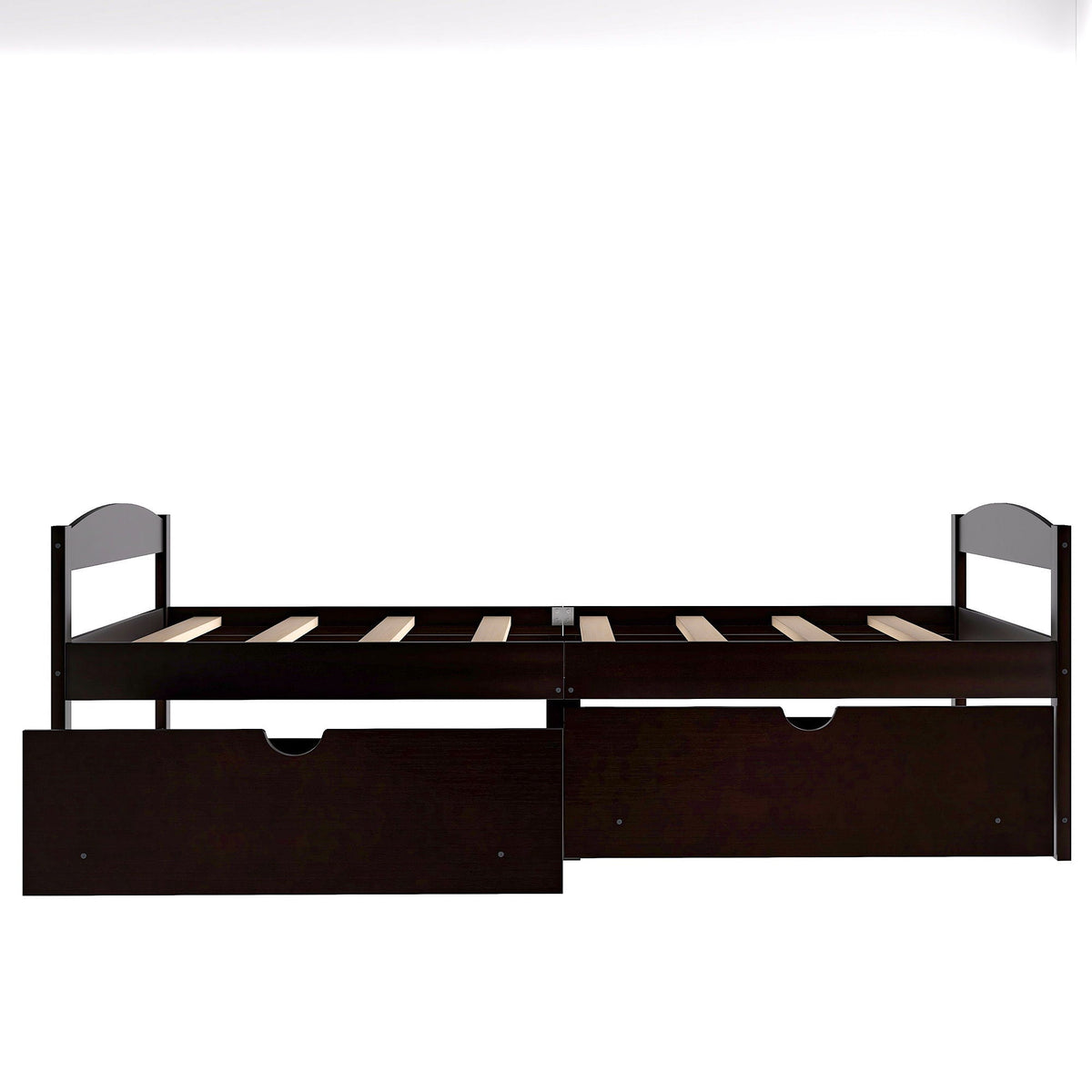 Platform bed with 2 drawers in dark espresso by HouseOfZazla, storage beds on Tampa Home & Garden Store