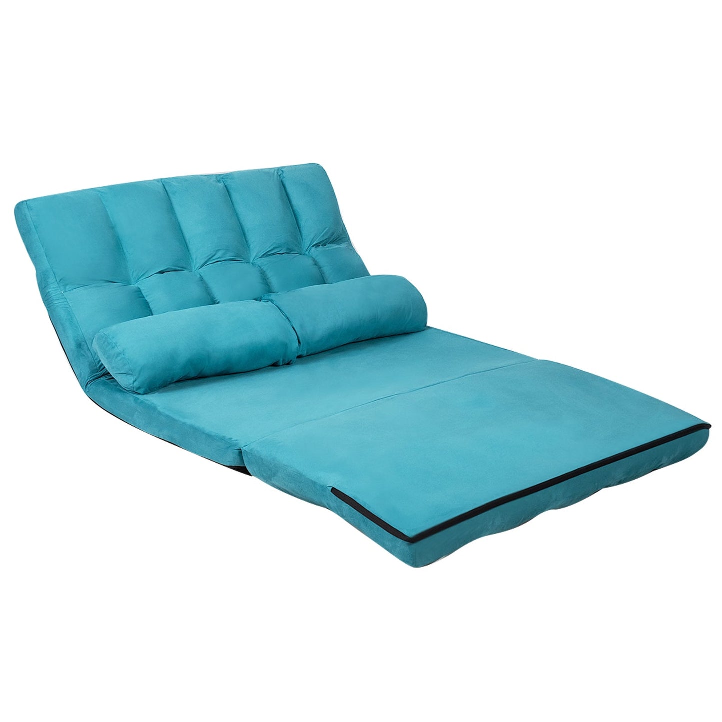 Sofá Cama Plegable de Suelo de 6 Posiciones con Funda de Tela Desmontable - Beige