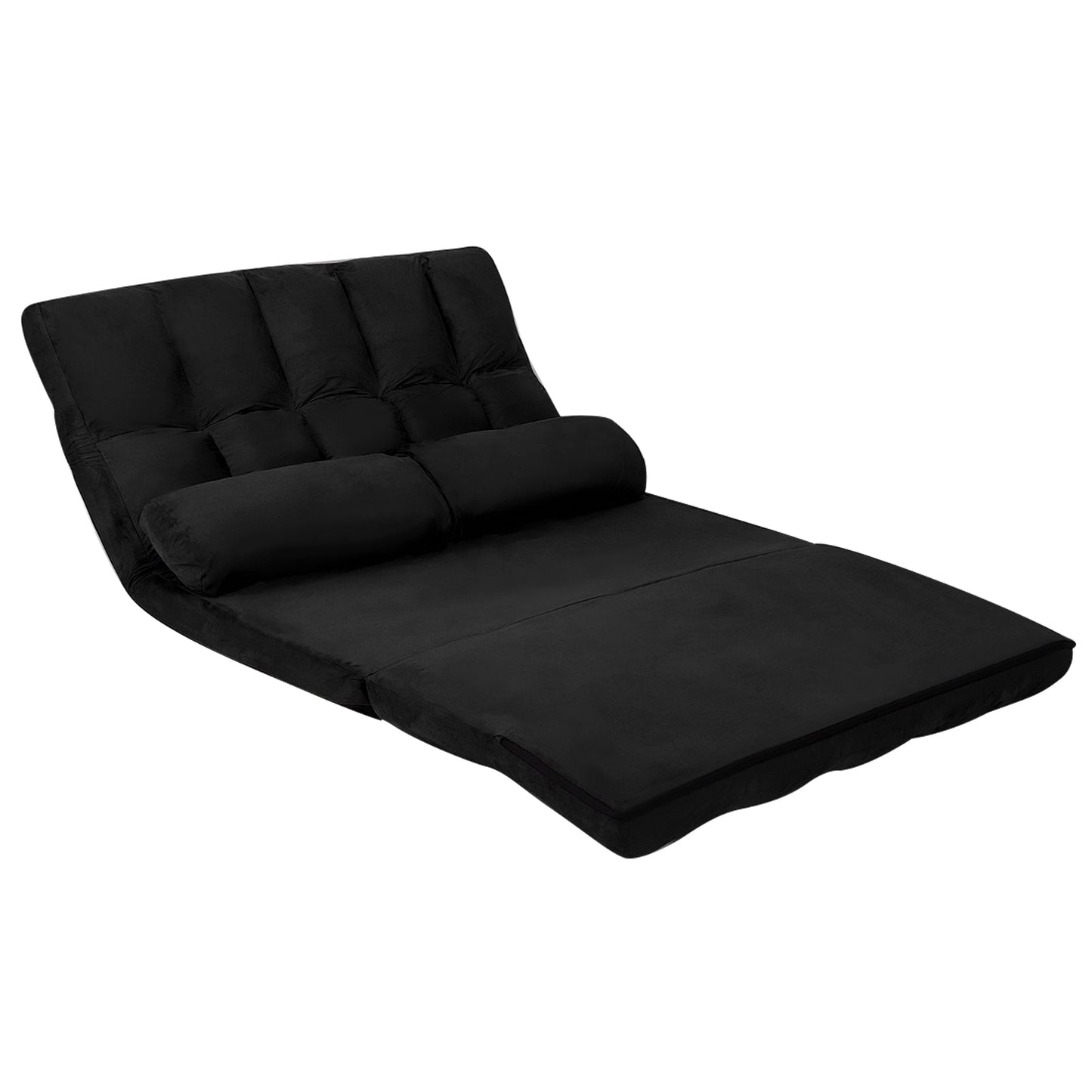 Sofá Cama Plegable de Suelo de 6 Posiciones con Funda de Tela Desmontable - Beige