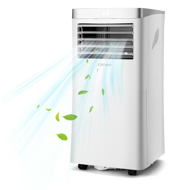Aire acondicionado portátil 3 en 1 de 8000 BTU con control remoto - Blanco