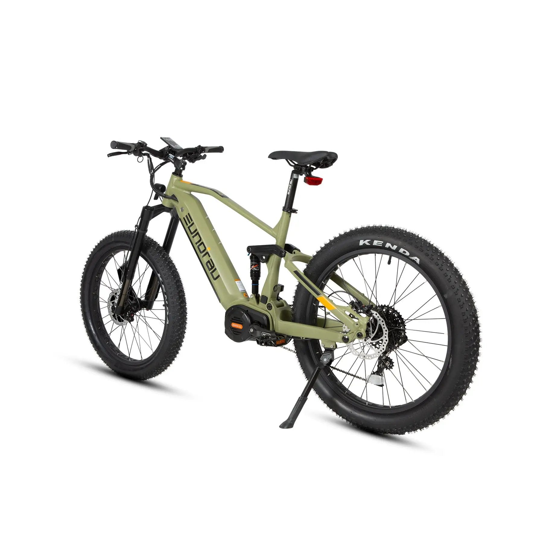 Specter S 3.0 Hunter X9 fat-tire electric bicycle with olive frame, suspension, Kenda tires on Tampa Home & Garden Store