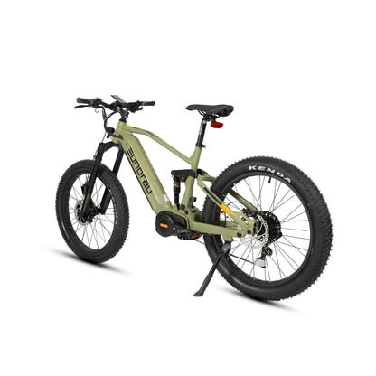 Specter S 3.0 Hunter X9 fat-tire electric bicycle with olive frame, suspension, Kenda tires on Tampa Home & Garden Store