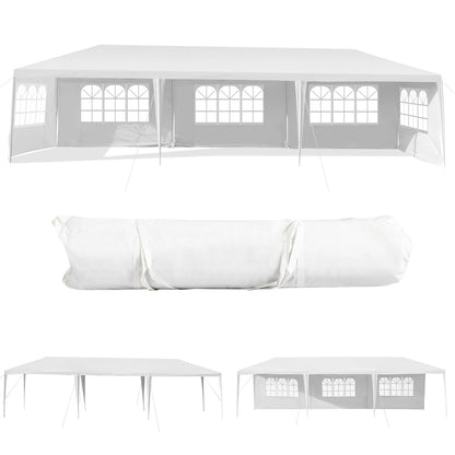 GemGear 10x30 ft canopy tent with five removable sidewalls and arched window panels on Tampa Home & Garden Store