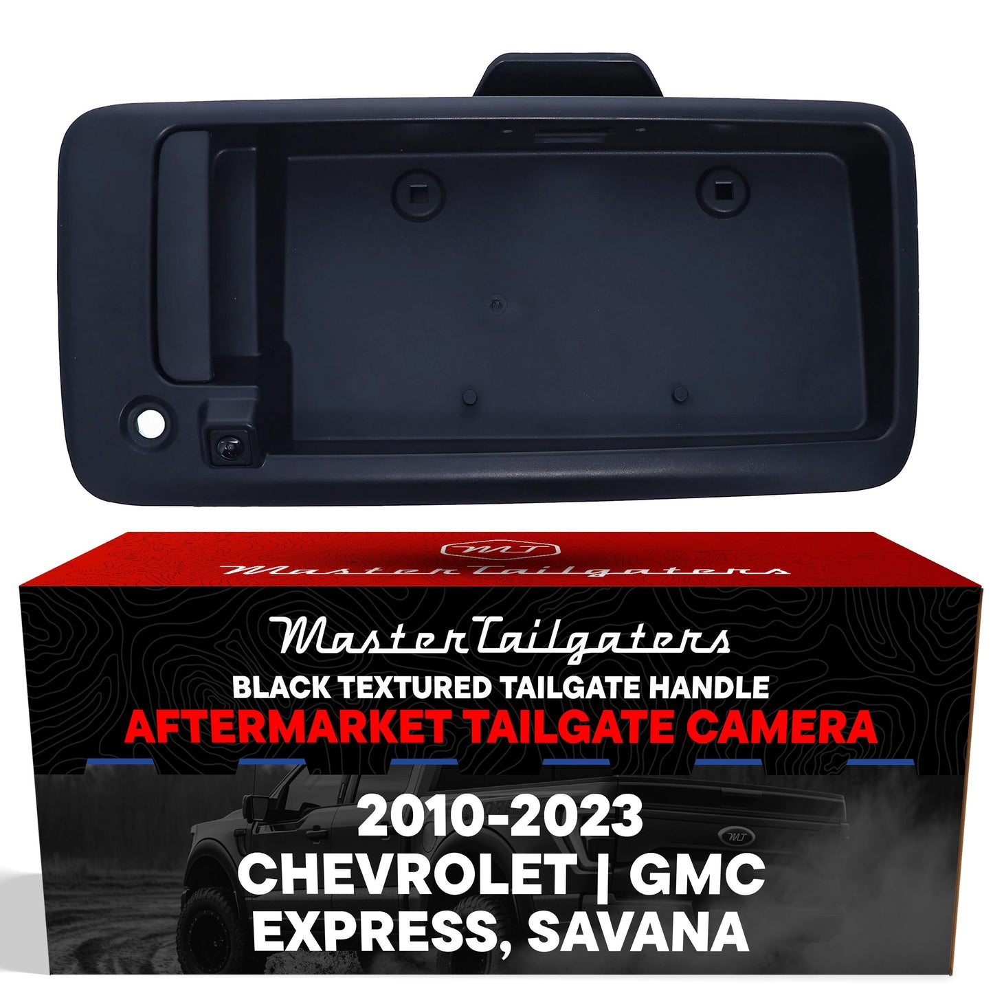Master Tailgaters tailgate handle with backup camera for Chevrolet Express / GMC Savana, black on Tampa Home & Garden Store
